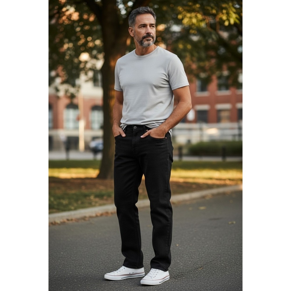 Levis‎ 550 Jeans Mens 40 x 30 Black Relaxed Fit Zip Fly 100% Cotton Dark Wash